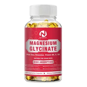 Magnesiumglycinat 500 mg Kalium mit Zink Für Muskeln – Nerven – Knochen – Herzgesundheit – Beinkrämpfe – Immunsystem