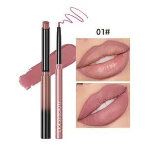 Juego de 2 uds de pintalabios, delineador de labios de terciopelo mate, maquillaje de contorno, lápiz labial rojo Sexy, Cosméticos de larga duración