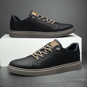 Sabates casuals de cuir genuí italià de marca Oxford Oxford per a homes a l'aire lliure Sabates de jogging negres Sabates de vestir d'oficina per a homes Talla gran: 36-47