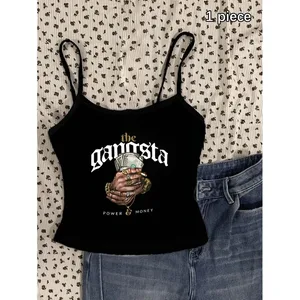 Hip Hop Gangsta Money Hand Print Cami Ta