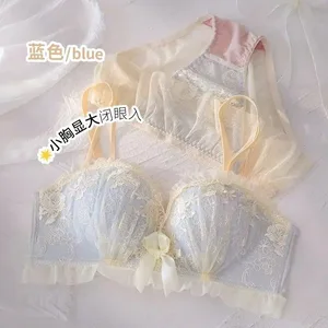 Set Seluar Dalam Renda Jepun Kawaii untuk Wanita | Bra & Seluar Dalam Tekan Tubi Seksi | Lingerie Comel Dada Kecil | Hadiah Hari Valentine