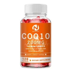 COQ10 Coenzima Q10 200mg pentru energie Antioxidant Cardiovascular Sănătatea creierului Natural Non-OMG