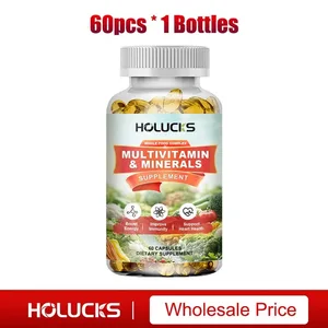 Viên nang vitamin tổng hợp và khoáng chất miễn phí với phức hợp thực phẩm hỗ trợ miễn dịch Sức khỏe tim mạch & Sức khỏe hàng ngày cho người lớn