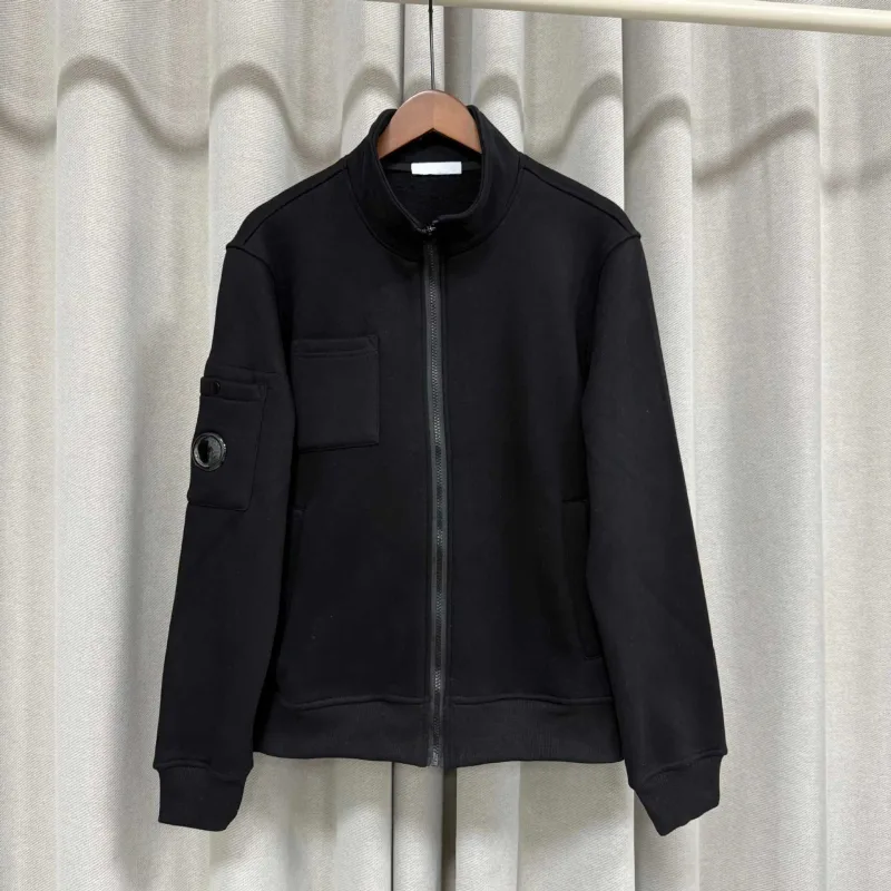 Frühling Neue Stil Casual Reine Farbe Stehkragen Jacke männer Lange Sleeve Zipper Verschluss Komfortable Baumwolle Sweatshirt