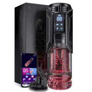 Masturbador masculino automático, 7 impulsos rotativos, lambendo, sucção, máquinas sexuais, bomba peniana, brinquedos adultos, brinquedo sexual de bolso para homens