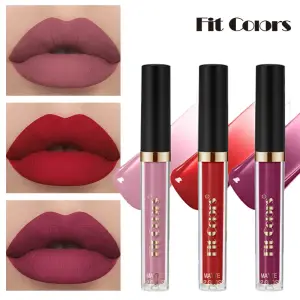 Fit Colours Стійка матова помада, антипригарний, зволожуючий блиск для губ, водостійкий макіяж, глазур для губ, сексуальна фіолетова червона помада