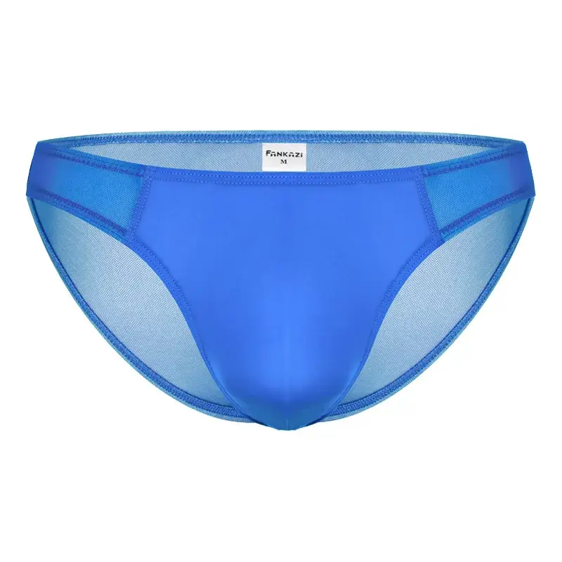 Men's Mesh Briefs Transparent Low Waist Underwear Ultra-thin Breathable Panties