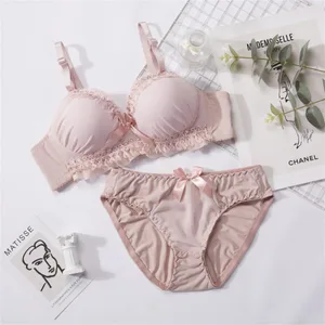 Set Bra Renda untuk Gadis Seluar Dalam Seksi Bra Wanita Pakaian Dalam Wanita Sweet Comel Bra Gadis Bernafas Set Seluar Dalam Lembut Seluar Bra Seksi