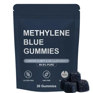 Metylenblå gummigummier med benfotiamin alfaliposyre vitamin B6 og B12 for mental klarhet og nervehelse - 30 gummigummier