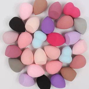 12 pieces latex free hydrophilic polyurethane beauty sponge set multi-color makeup mixing sponge suitable for liquid and cream