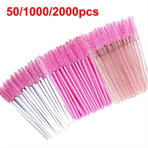 Χονδρική βούρτσα βλεφαρίδων Mascara Wands Wholesale Spoolies Brushes Cleaning Lash Brushes Applicator Εργαλεία Μακιγιάζ 50/1000/2000 τμχ