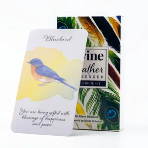 Divine Feather Messenger Tarot Oracle Cards 44 Birds Symbolism & Energies 10.3x6CM Divination Fate Reading and Board Game