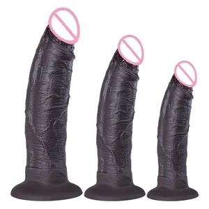 3 Sizes Thick Dildo Soft Silicone Man Penis Adult Women Lesbian Sextoy Clitoris Stimulator Man Dick Suction Cup Female Sex Games