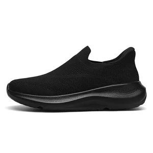 Breathable Knit Slip on Platform Walking Shoes Sports Magaan na Non Slip Cushion Casual Sneakers para sa Mga Lalaki Babae Mataas na Kalidad