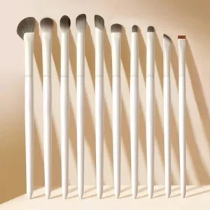 Conjunto de pincéis de maquiagem natural para olhos, 5/6/peças, detalhe, pincel de maquiagem, branco, ultra macio, sombra, delineador, ferramenta de maquiagem