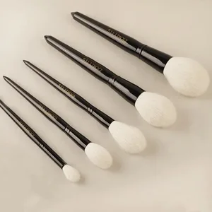 Ang Original Makeup Brushes Luxury Natural Long-Tip Goat Hair Black Handle Cosmetic Kit Tools para sa Powder Blush Highlight Shadow