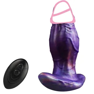 Dildo Silikon Palam Punggung Boleh Dipakai Realistik dengan Alat Kawalan Jauh 10 Frekuensi Getaran Prostat Tukang Urut Dubur Palam Mainan Seks Dewasa