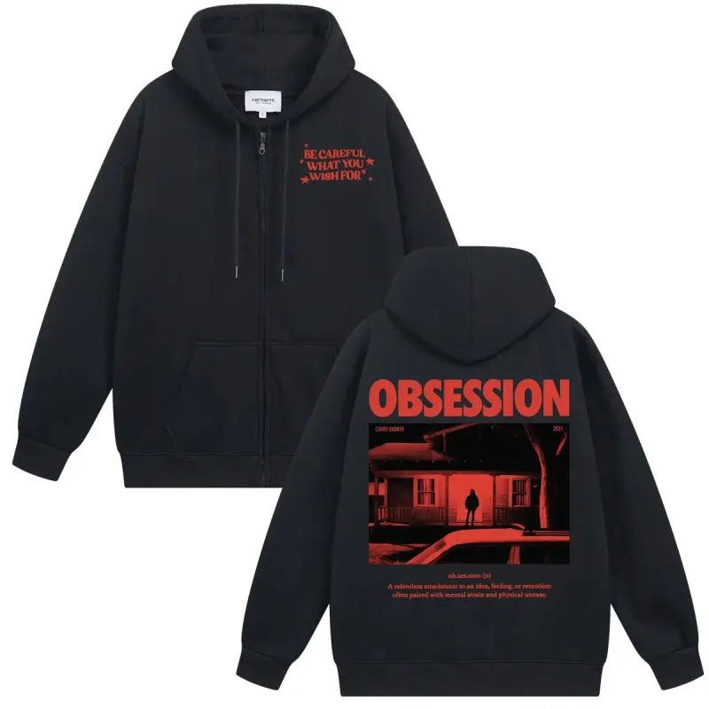 Sweat-shirt à capuche avec fermeture éclair pour hommes, veste et manteaux, One Wish Willow, faites attention à ce que vous souhaitez pour les yeux, film Obsession, 2026