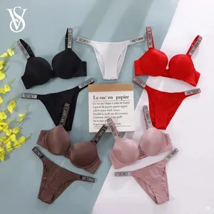 Nuovo push up shapewear regolabile imbottito con raccolta in pizzo set di lingerie reggiseno e slip da donna sexy reggiseno e slip confortevole
