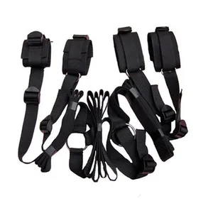 No Vibrator Ερωτικά Slave Παιχνίδια σεξ για Γυναίκα Ζευγάρια BDSM Bondage Σετ ποδιών Ανοιχτά συγκρατήματα λαιμού Χειροπέδες στον αστράγαλο Ιμάντες μανσέτας Κατάστημα