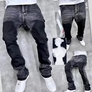 European Street Vibe Pants Men Niche Design Sensibilityslims Smooths Sihouette Jeans Весна Осінь Straight Leg Pants Cargo