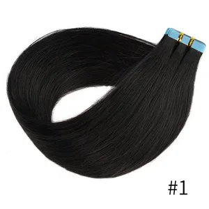 Doreen Ombre Brown Dark Roots Tape in Hair Extensions Human Hair Invisible Tape Hair for Thin Hair 20Pcs/set 50G Skin Weft Hair