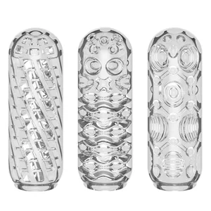 Joguines sexuals de vagina transparent per a homes Productes per a adults Cony suau Exercici de resistència per a adults Dispositiu de masturbació masculina Copa d'avió
