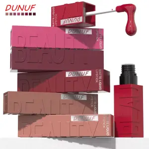 8-farvet læbe mat glat let at påføre Square Gloss Tube Velvet Vandtæt tredimensionel sexet fyldig læbestift makeup