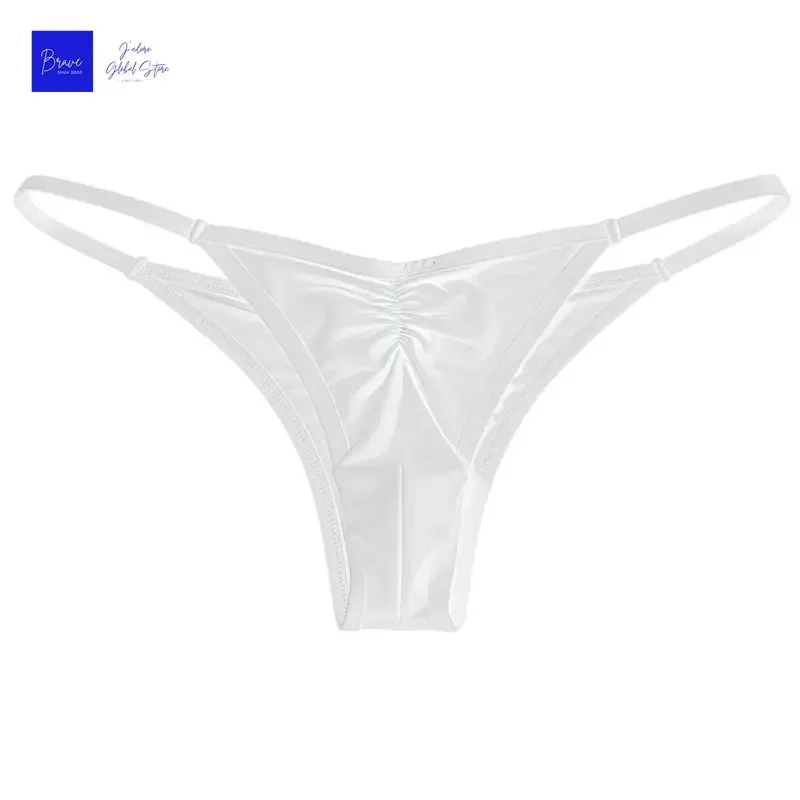 Pánská ledová hedvábná tanga kalhotky velikosti US Sexy G-String prodyšné bezešvé tričko se zády Sportovní fitness spodní prádlo Velké velikosti