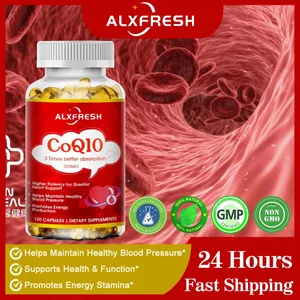 Alxfresh CoQ10 300mg- 3x Absorption | 120/60 serving | Coenzyme Q-10 | Non-GMO Gluten Free Vegan | Dietery Vitamins Suppelment