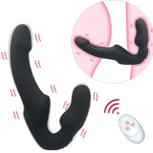 Strapless Strap-on Dildos Vibrator with Remote Control for Women Lesbian Couples G Spot Sex Toys With Clitoris Stimulator Adult