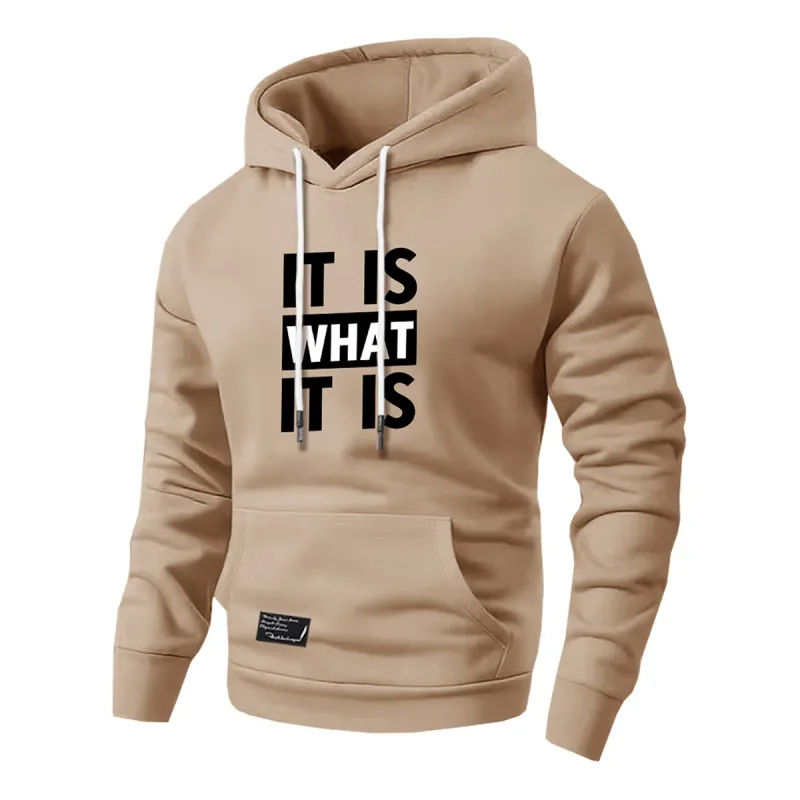Dessuadora amb caputxa per a home Nova estampada de primavera i tardor Pullover còmode Jaqueta solta Esports casuals Top senzill Apte per a activitats com ara a casa Esports a l'aire lliure Senderisme Turisme Vacances, etc.