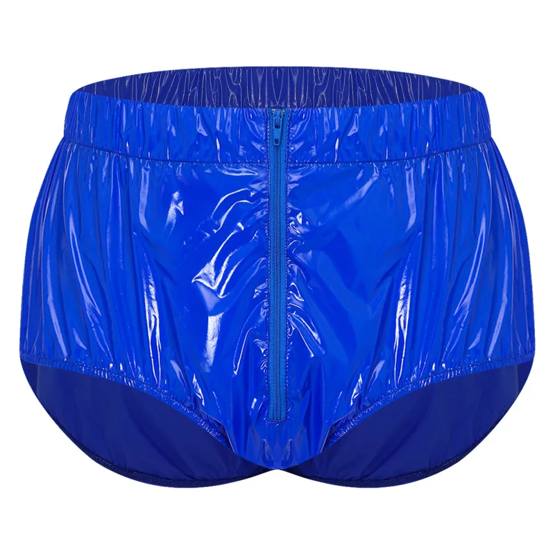 Mens Waterproof Diaper Cover Underwear Front Zipper Elastic Waistband Leakproof Briefs Swimwear Adaptive Special Needs Panties