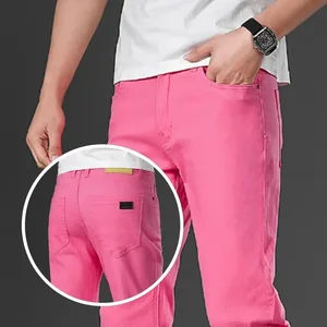 Moda Düz İş Rahat Streç Kot Pantolon Erkek Marka Pantolon 5 Renk Artı Boyutu Erkek Giyim Ince Kot 28-44