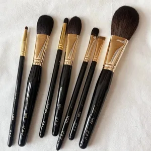 Set di pennelli per trucco PA Setole naturali super morbide di lusso Viso Ombretto in polvere Guancia Blush Evidenzia Kit di strumenti cosmetici 7 pezzi