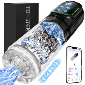 Empurrão automático rotativo masturbador masculino lambendo Stroker sucção boquete 100% bomba de pênis à prova d' água brinquedos sexuais adultos para homens