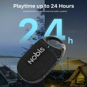 Bærbar Bluetooth-høyttaler med App Clip N1-høyttaler Beat-modus Opp til 24 timers spilletid IP68 Vanntett BT 5.3 HD Lyd Stereo Paring Custom EQ Perfekt for utendørs hjem og eventyr