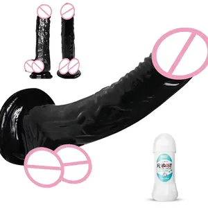 Waterproof Realistic Black Dildo Masturbators Anal Gay Soft Clitoris Vaginal Massager Penis Suction Cup Dick Sex Toys for Women