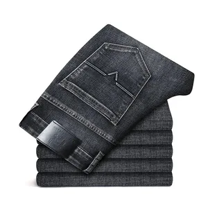 Jean coupe régulière pour hommes, pantalon en tissu Denim extensible bleu clair, Style classique, marque masculine, nouvelle collection printemps été 2026