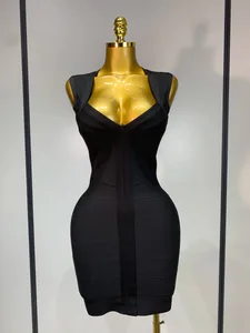 ผู้หญิงเซ็กซี่ลึก V คอ Bodycon มินิเดรสชุดราตรีหรูหราหรูหราวันเกิด Club ชุดราตรี