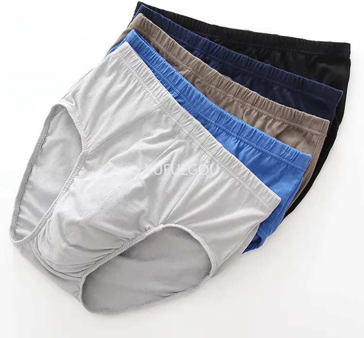 4 件裝 100% 棉男士內褲 - 大號和高號 XL 至 8XL 5XL 6XL 7XL 8XL 超柔軟舒適內衣，透氣寬鬆