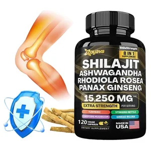 Himalaya Shilajit Ginseng Rhodiola Rosea and Ashwagandha Extract 15250mg High Strength Capsules Non-GMO Energy Immunity Joints